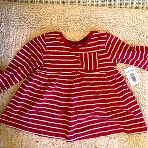 Toddler girl stripe cotton shirt 12-18 months NWT